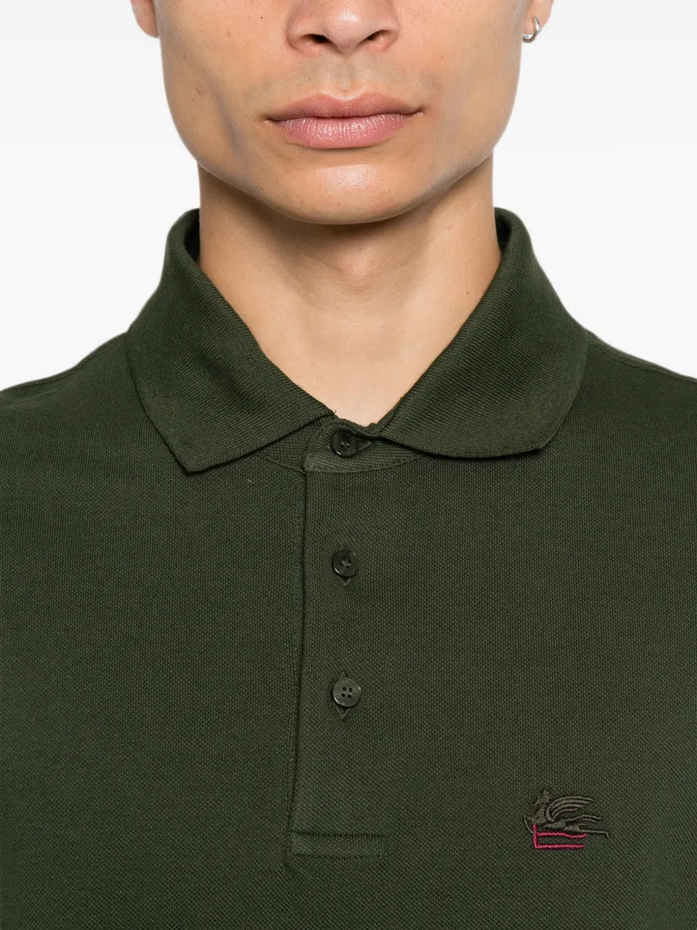 ETRO Poloshirt met geborduurd logo Groen