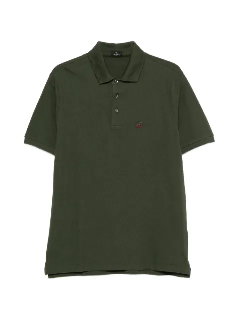ETRO logo-embroidered piqué polo shirt