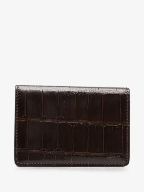 HIDESINS crocodile-effect bifold wallet