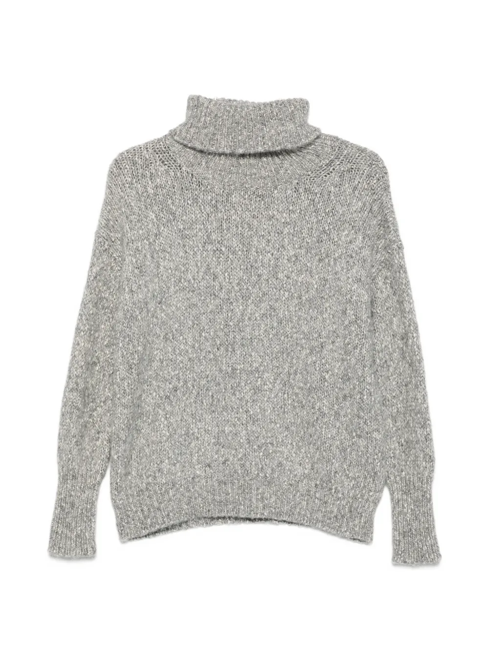 base roll-neck knitted sweater - Grau