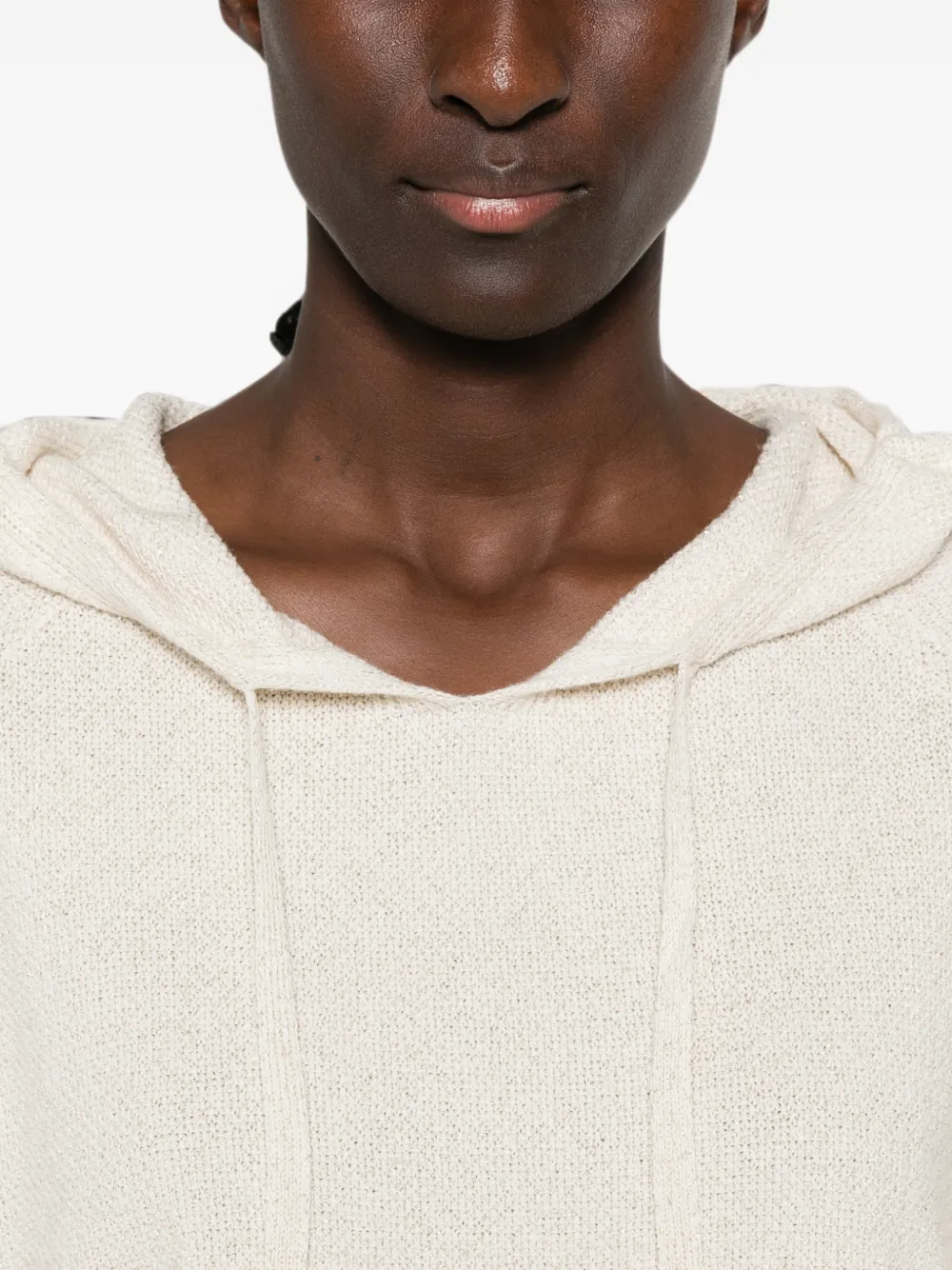 Fabiana Filippi Hoodie met korte mouwen Beige