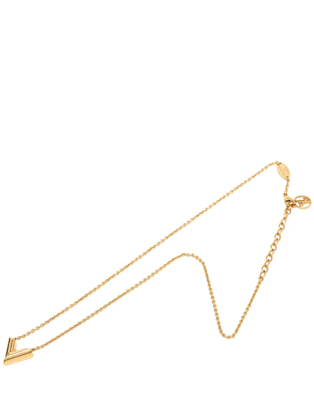 Louis Vuitton Pre-Owned 2022 Gold Plated Essential V Necklace costume necklace