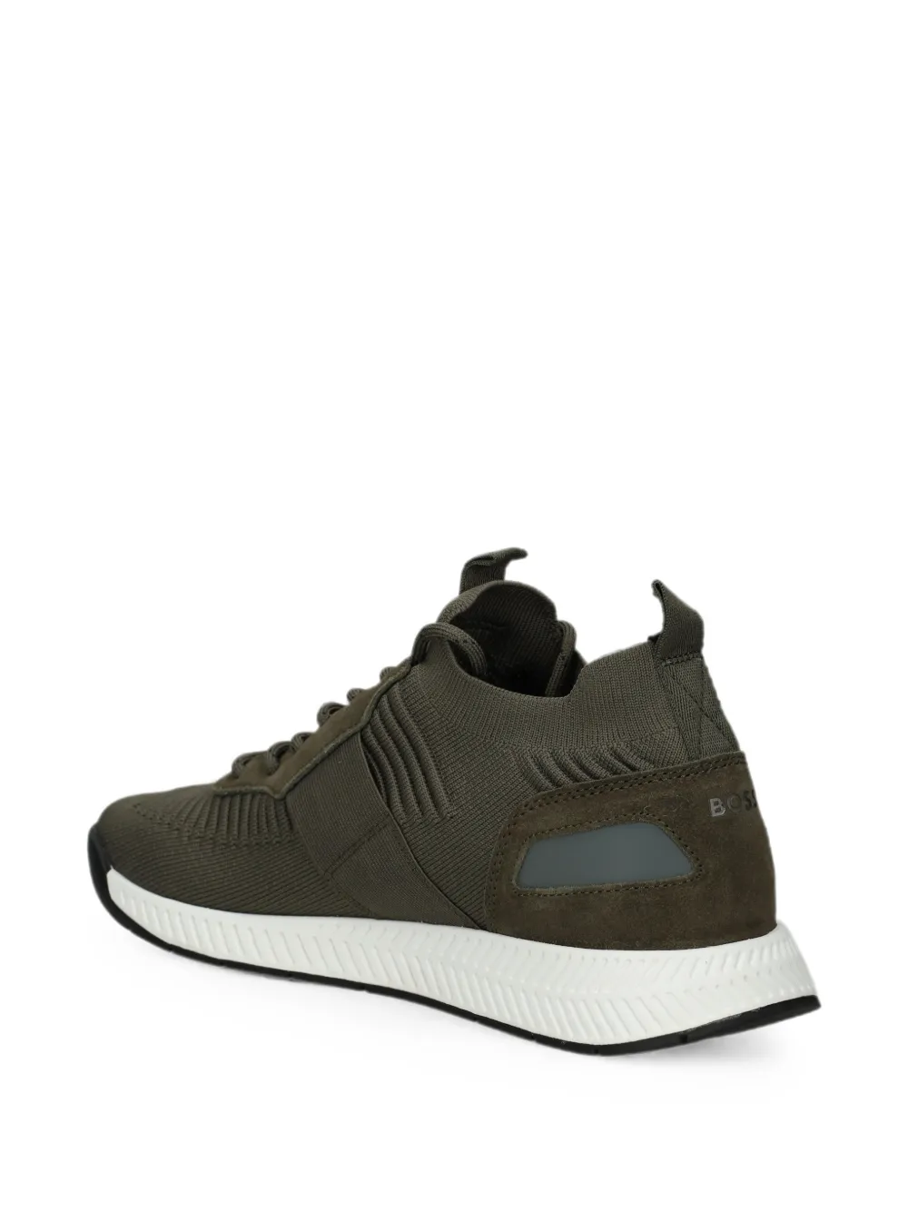 BOSS logo-print sneakers Groen