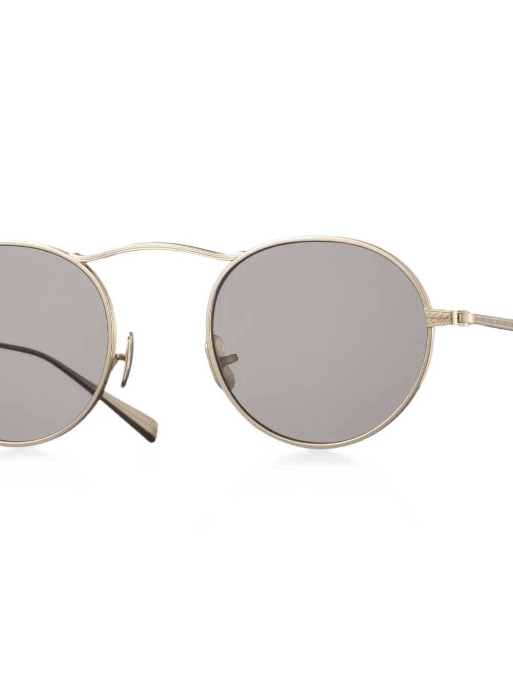 Eyevan7285 Safari-E zonnebril met rond montuur Goud