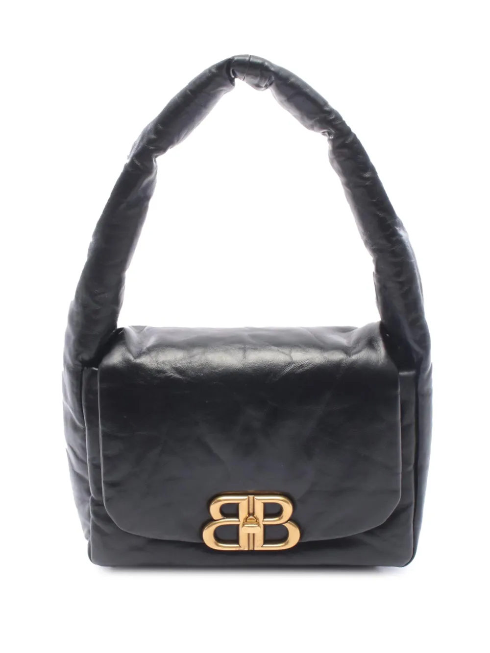 Balenciaga Pre-Owned 2023 kleine Monaco Sling Schultertasche aus Kalbsleder - Schwarz