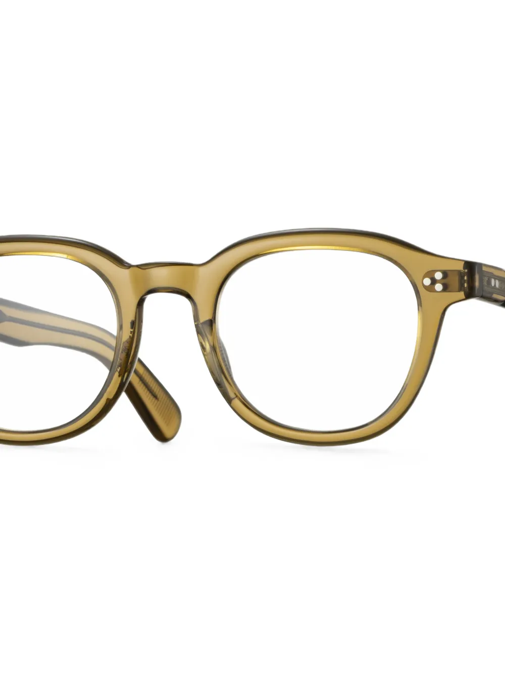 Eyevan7285 Kirk-E bril met rond montuur Bruin