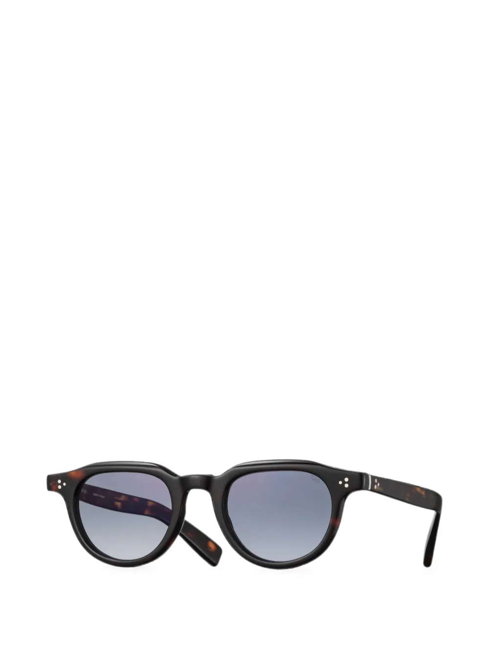 Eyevan7285 340MR zonnebril met geometrisch montuur Bruin