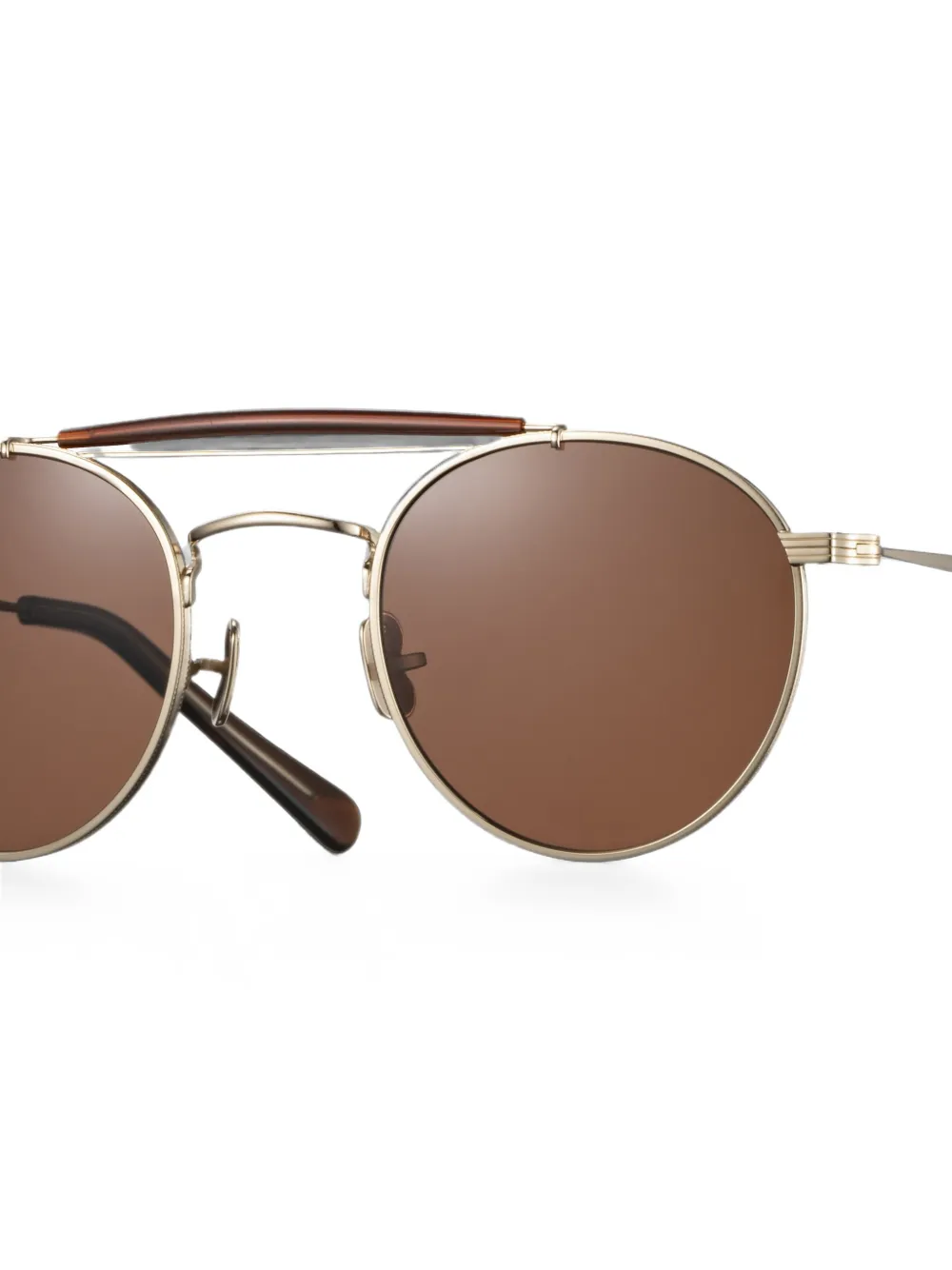 Eyevan7285 Track zonnebril met rond montuur Goud