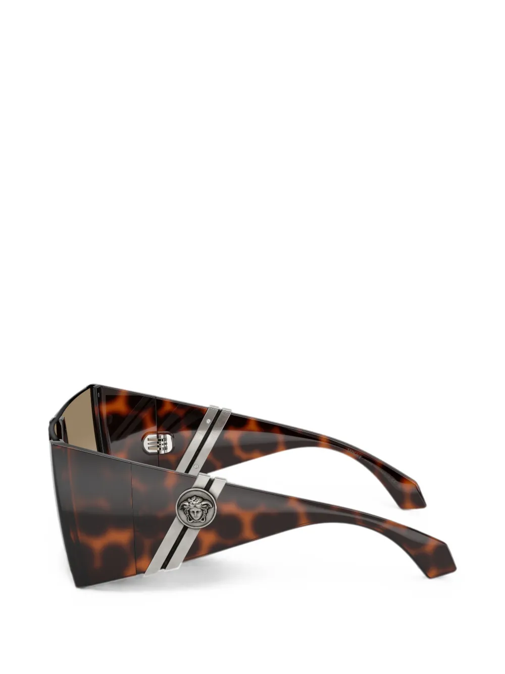 Versace Eyewear Medusa zonnebril met geometrisch montuur Bruin
