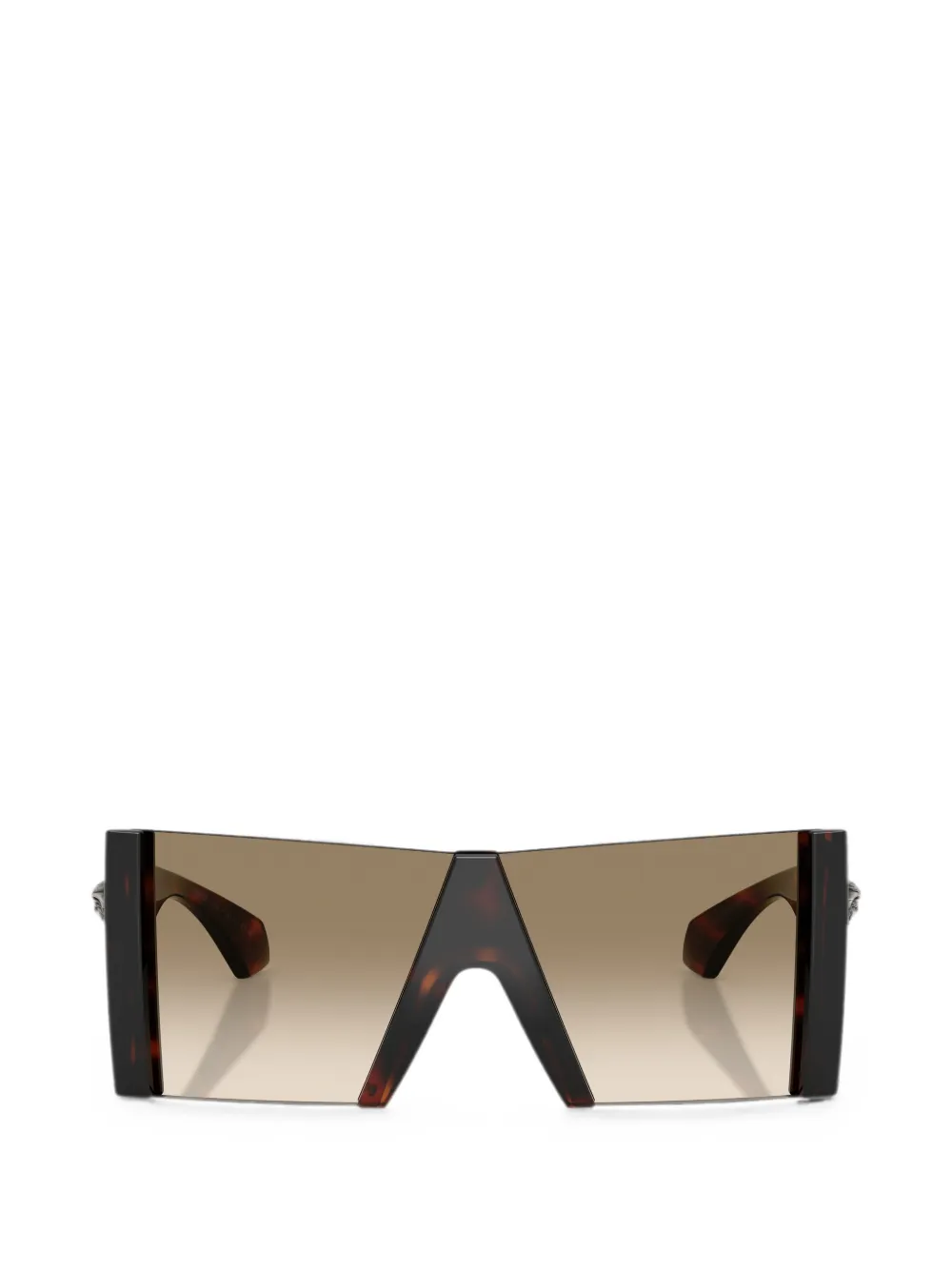 Versace Eyewear Medusa plaque geometric-frame sunglasses - Marrone
