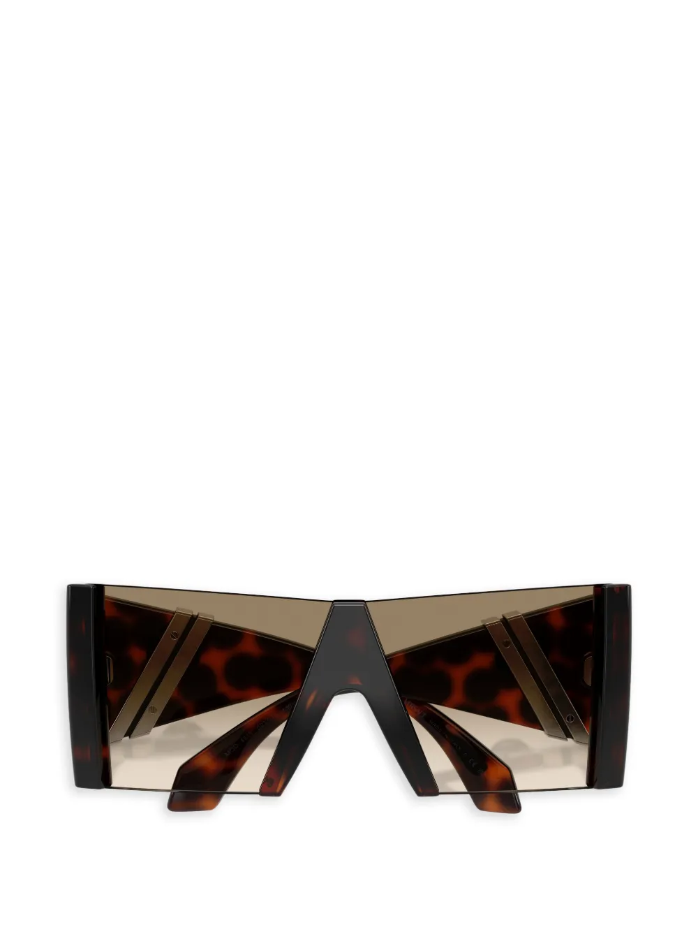 Versace Eyewear Medusa zonnebril met geometrisch montuur Bruin