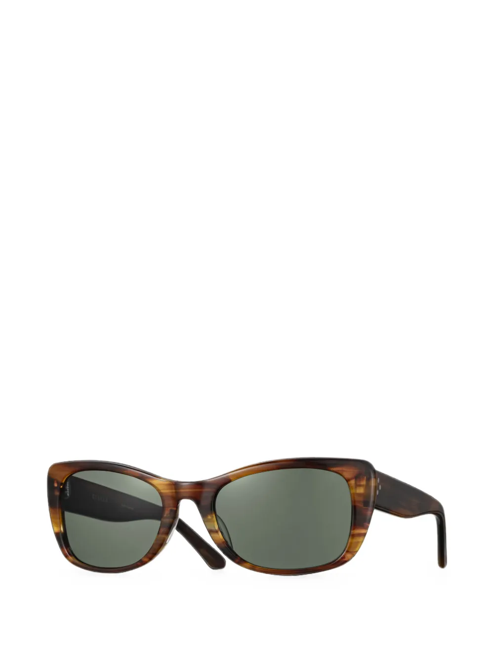 Eyevan7285 Gentry-E zonnebril met rechthoekig montuur Bruin