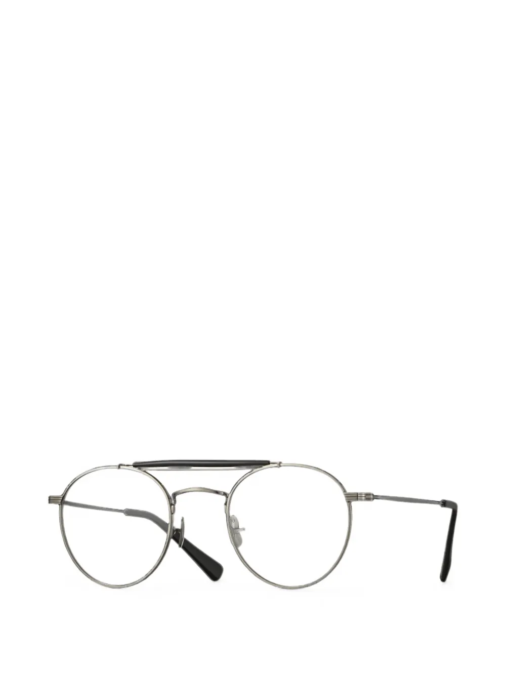 Eyevan7285 Track bril met rond montuur Zilver