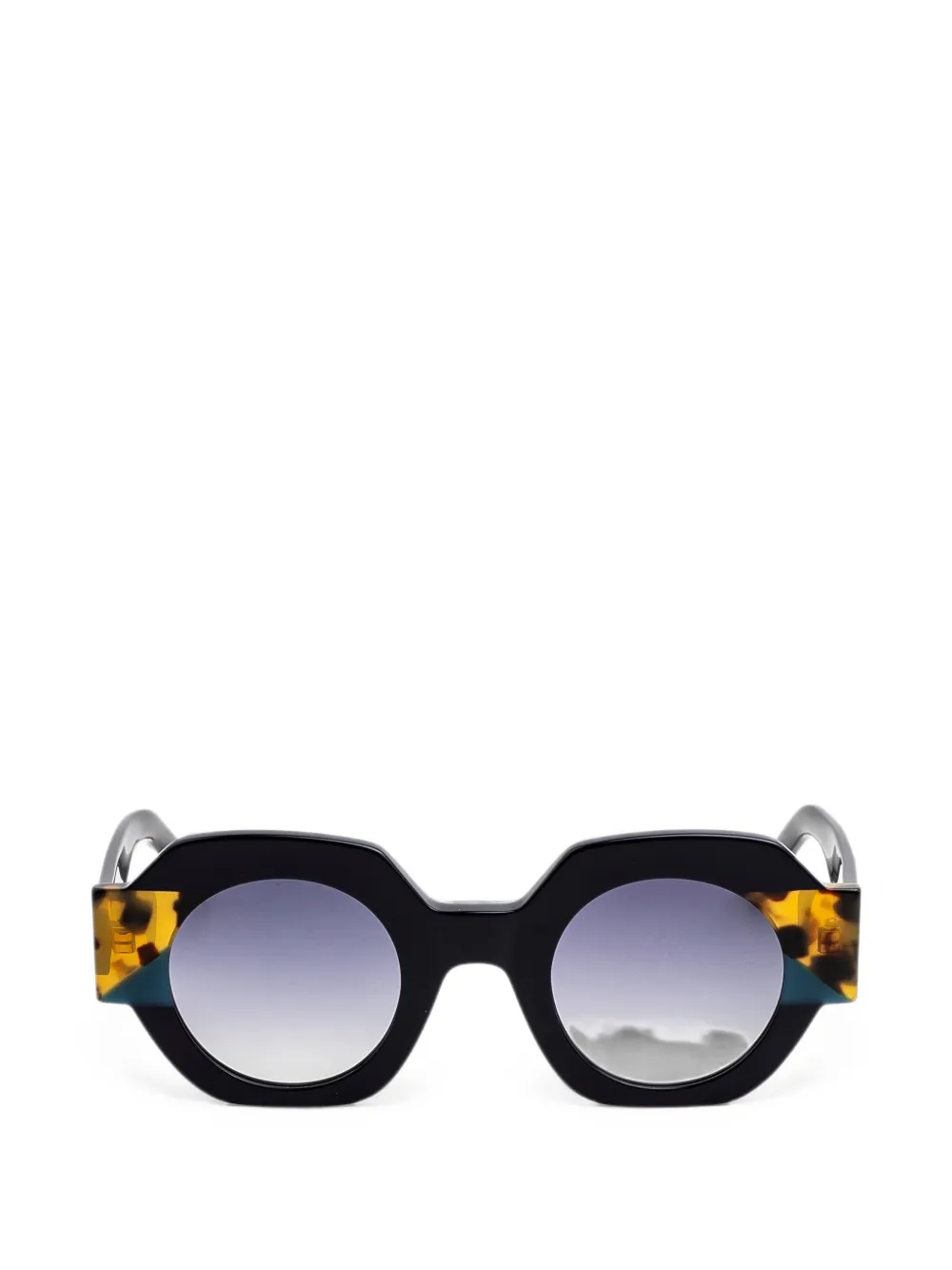 Kaleos geometric-frame sunglasses - Nero