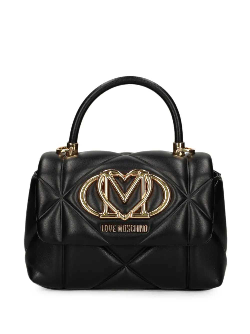 Love Moschino logo-plaque tote bag - Black