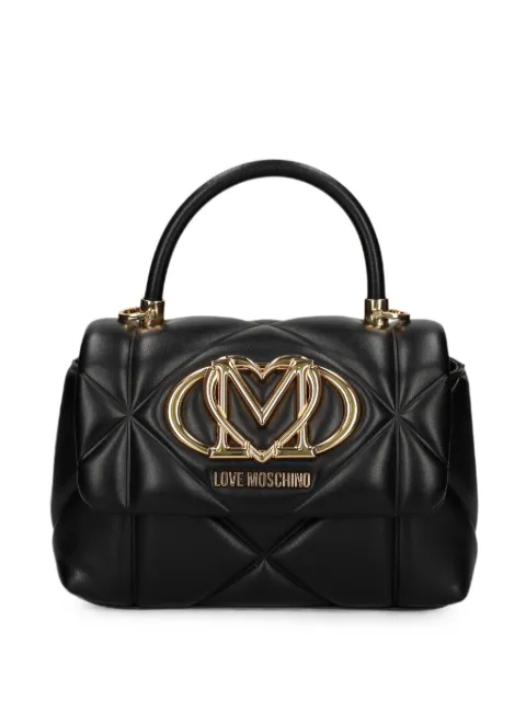 Love Moschino Bolsa tote com placa de logo