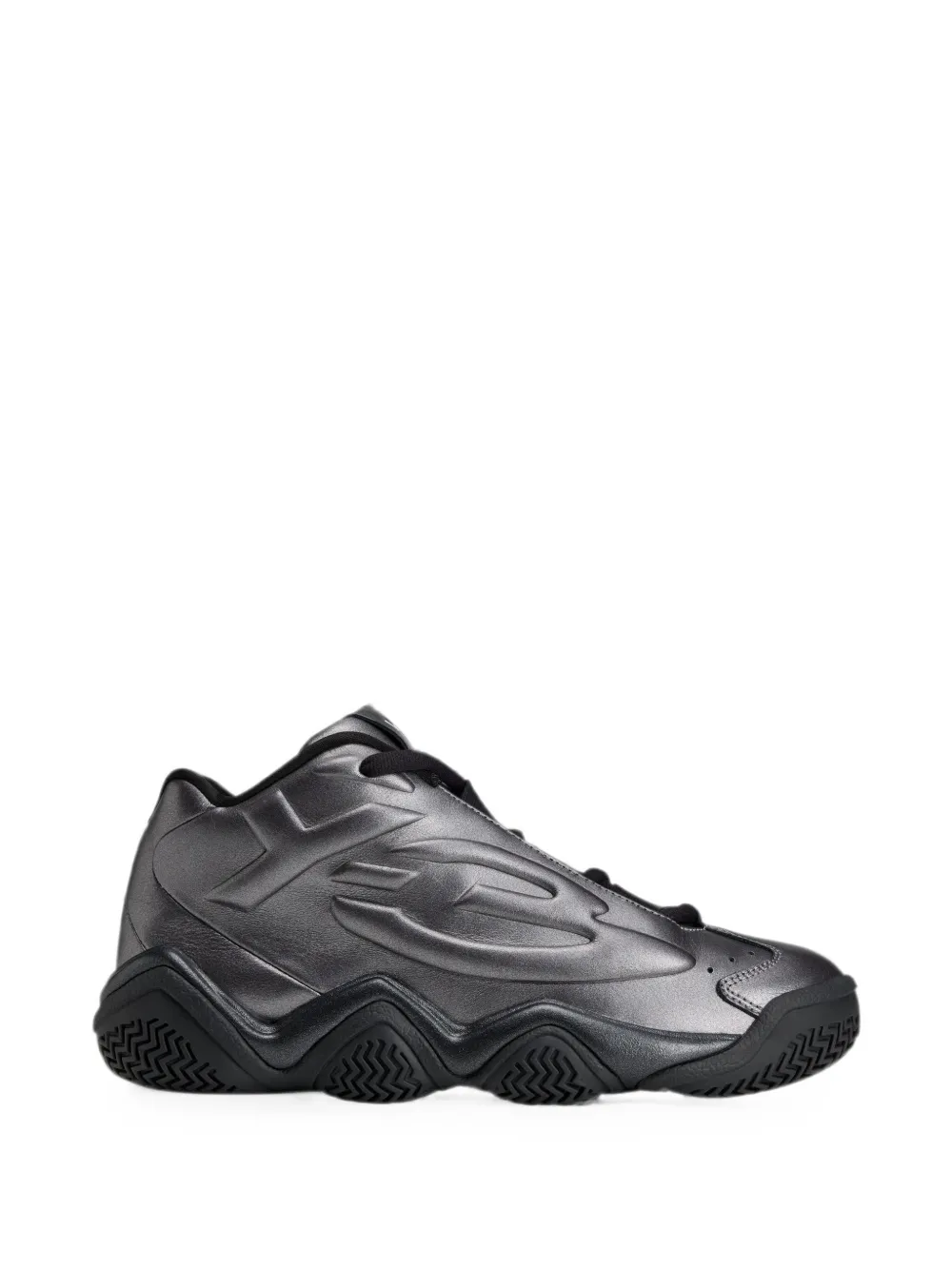 Y-3 Megaball sculptural leather sneakers - Argento