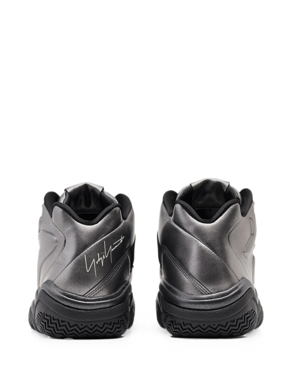 Y-3 Megaball sculptural leather sneakers Zilver