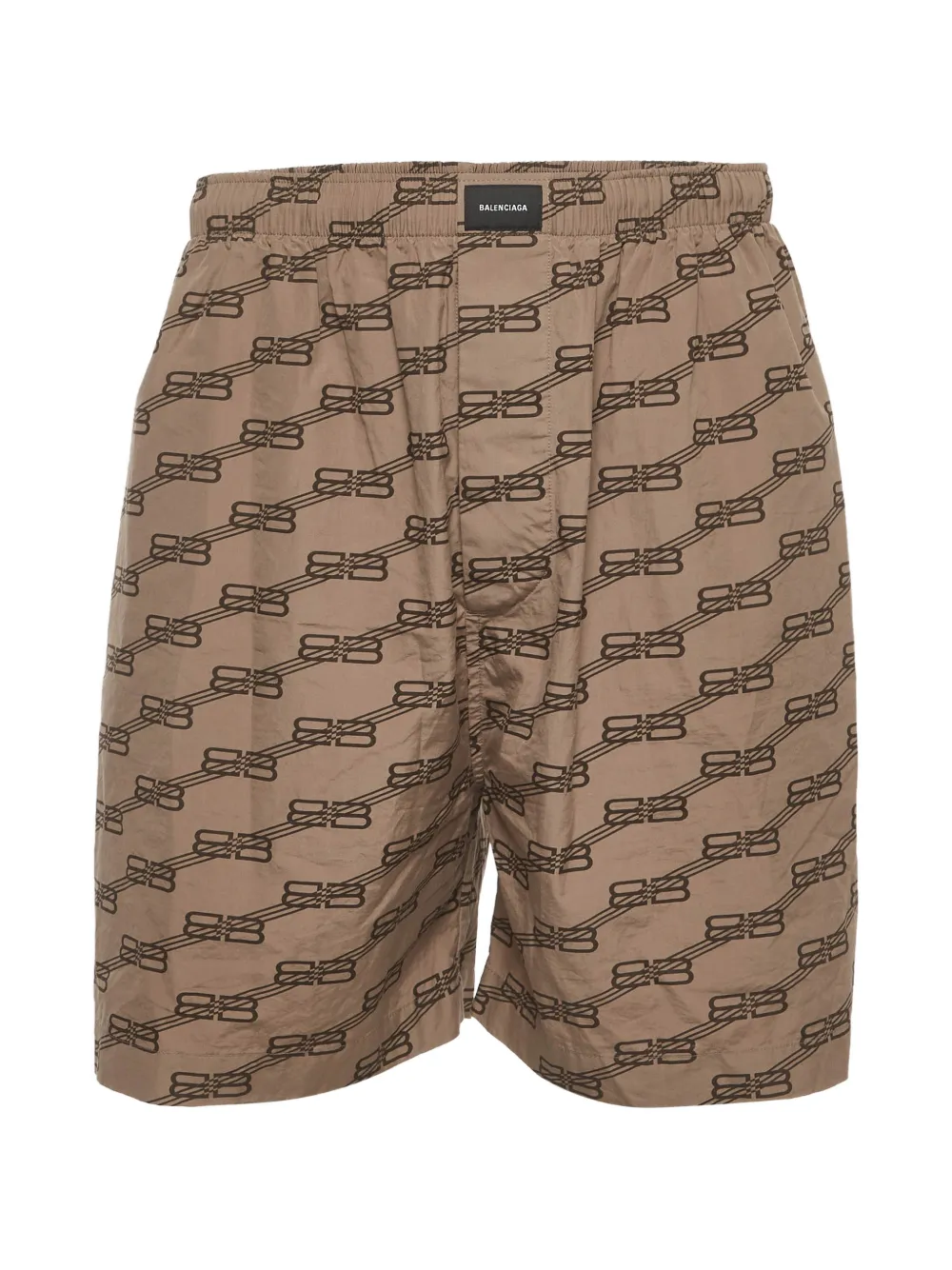 Balenciaga Pre-Owned Monogram Popeline-Shorts - Braun