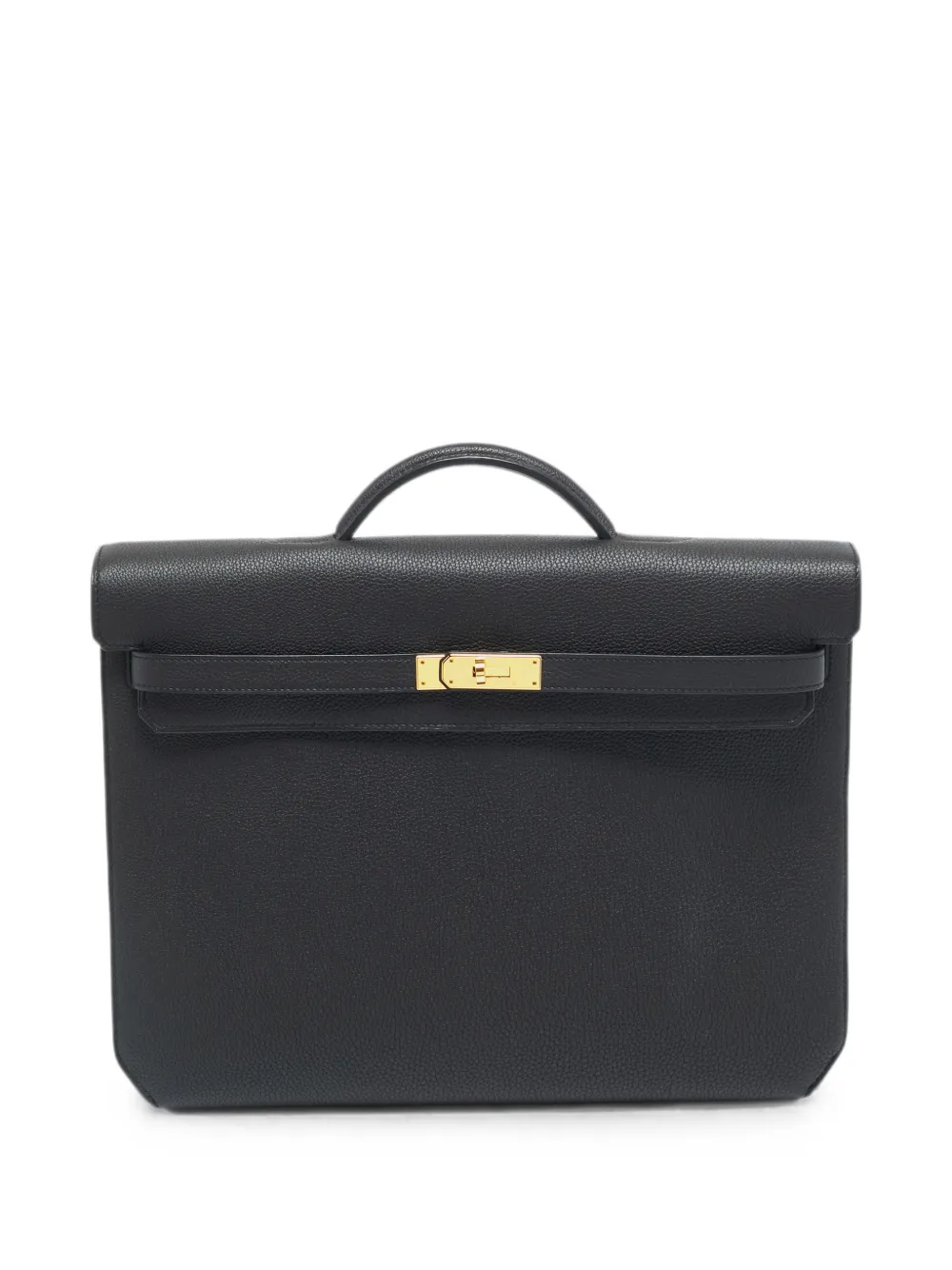 Pre-owned Hermes 2020 36 Kelly Dépêches Briefcase In Black