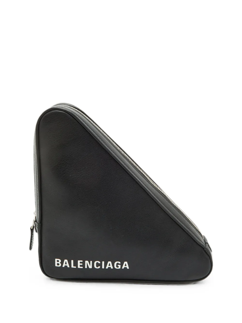 Balenciaga Pre-Owned Clutch Triangle media con zip - Nero