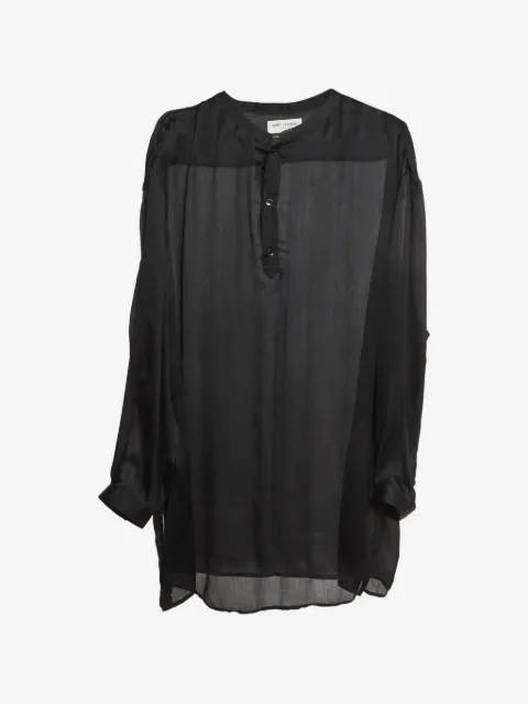 Saint Laurent Pre-Owned chiffon Chinese-collar shirt