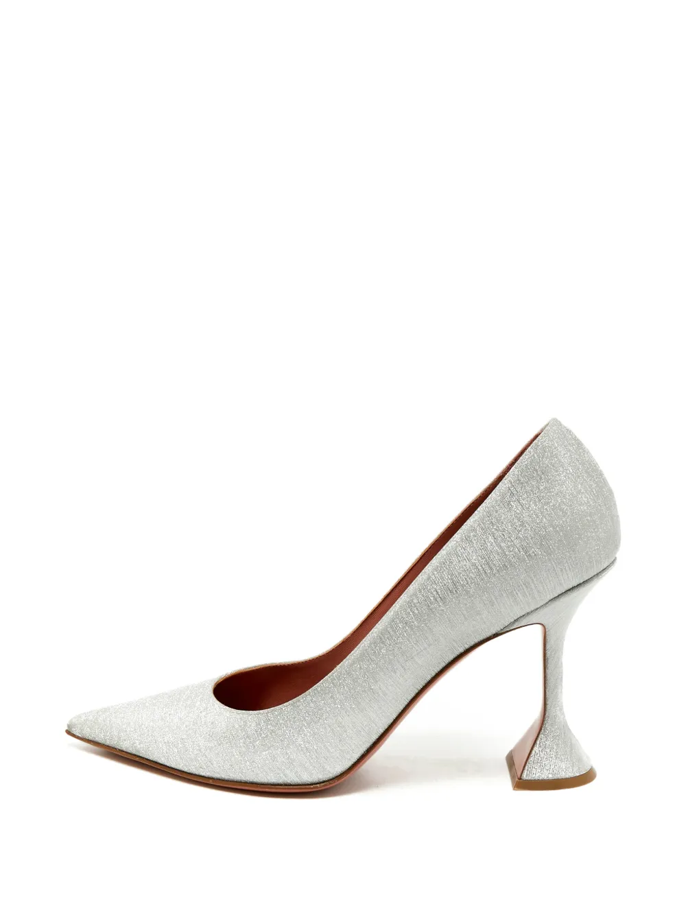 Amina Muaddi Ausgestellte Ami Stiletto-Pumps - Silber