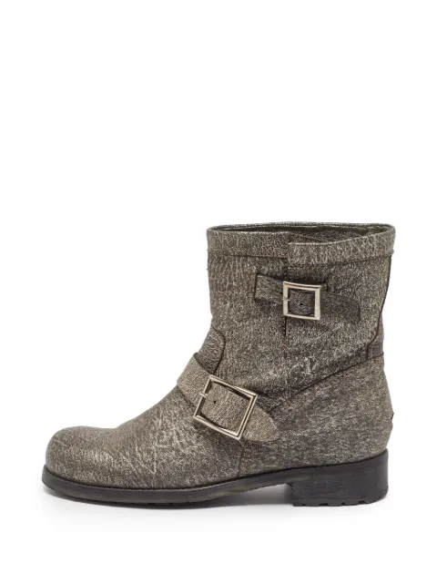 Jimmy Choo Pre-Owned ботинки Platinum с пряжками