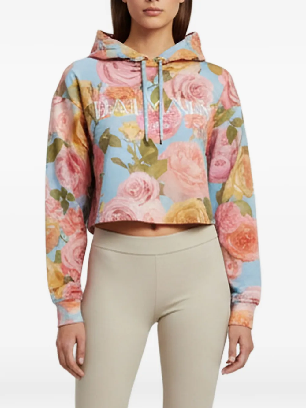 Balmain Pre-Owned Hoodie mit Print - Rosa