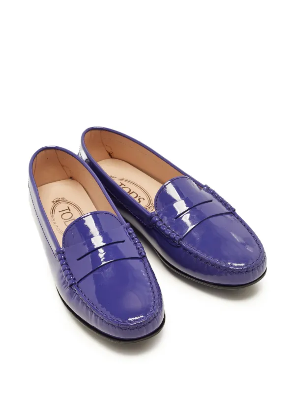 Tod's Vintage Gomma エナメル ローファー | パープル | FARFETCH JP