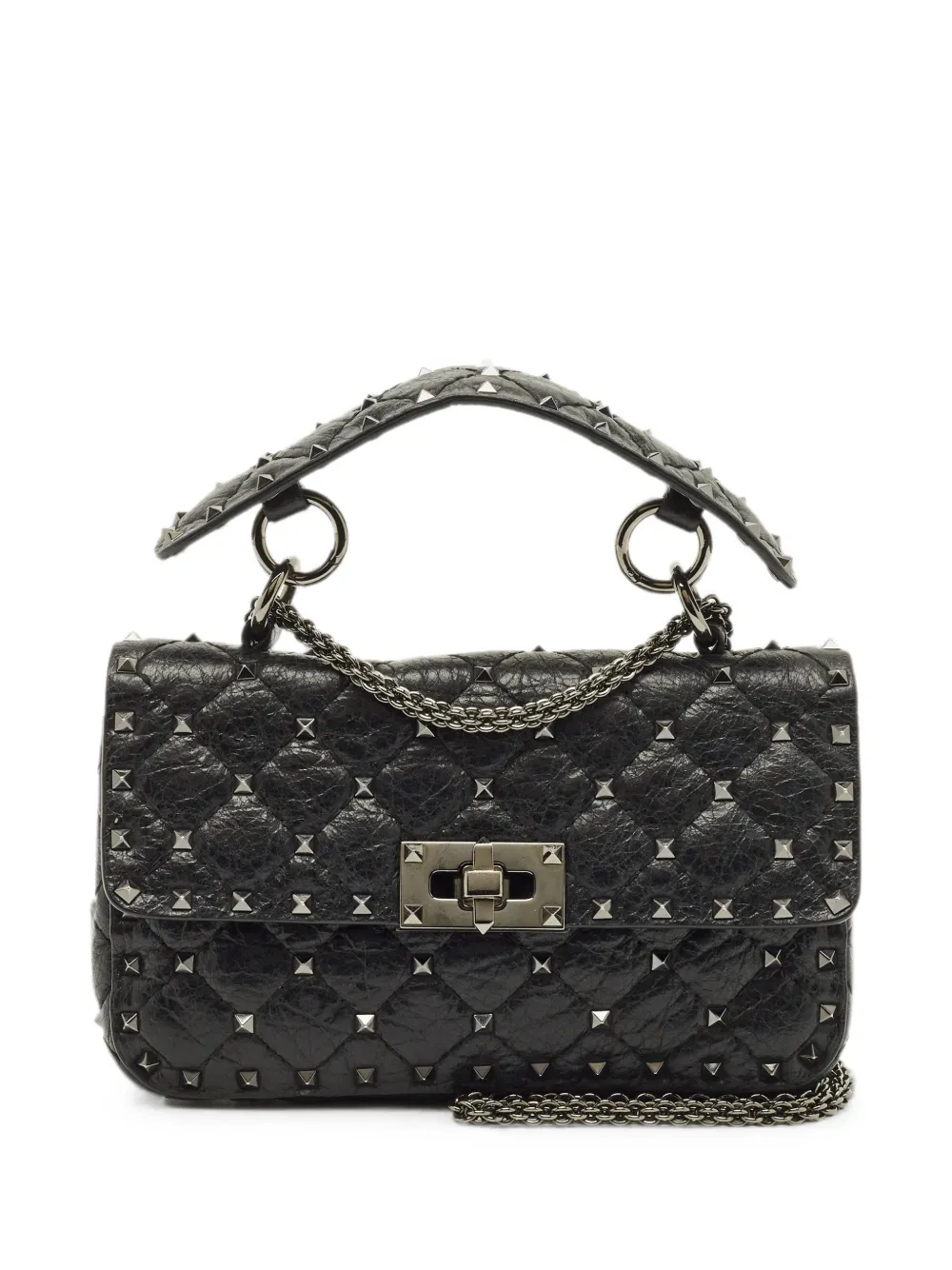 Valentino Garavani Pre-Owned Borsa a mano Rockstud Spike piccola - Nero