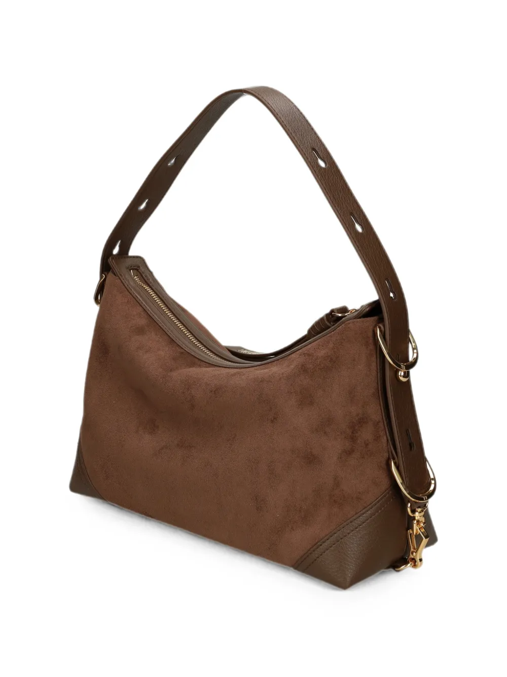 Love Moschino Schoudertas met logoplakkaat Bruin