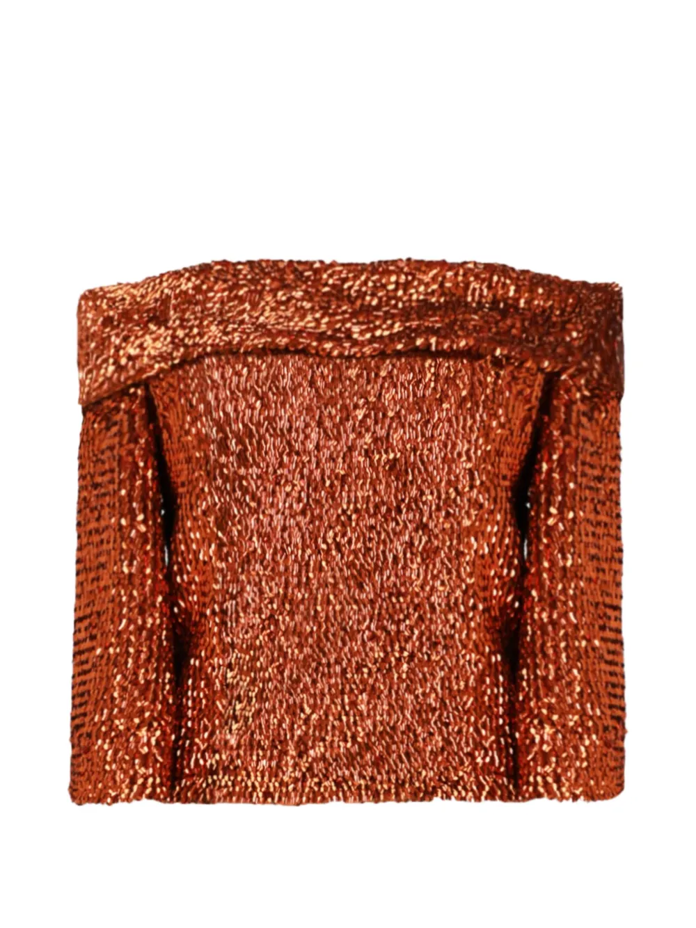 Gemy Maalouf sequin-embellished off-shoulder top - Arancione