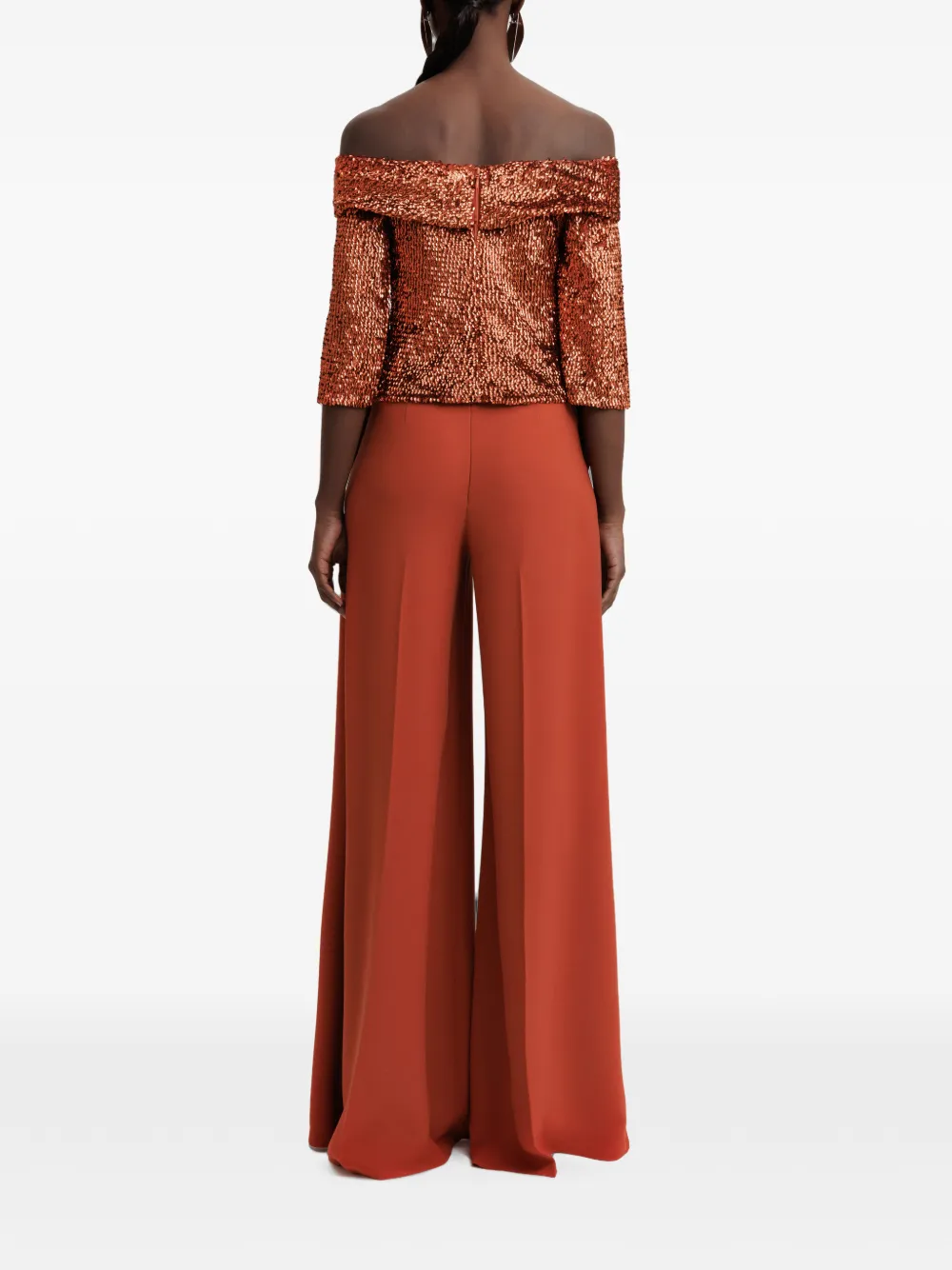 Gemy Maalouf Asymmetrische top met pailletten Oranje