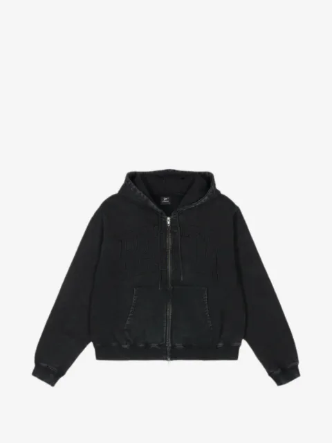 PATTA logo-embroidered zip-up hoodie