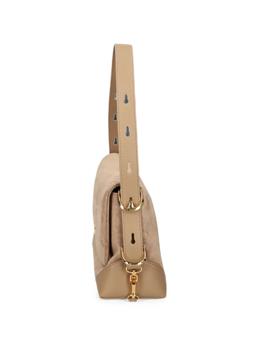 Love Moschino Schoudertas met logoplakkaat Beige