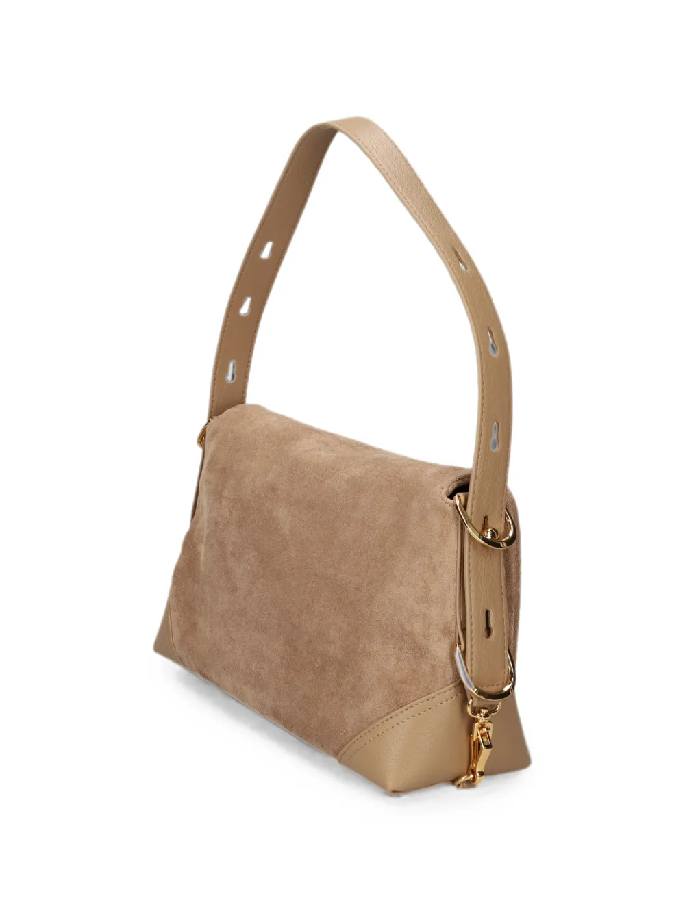 Love Moschino Schoudertas met logoplakkaat Beige