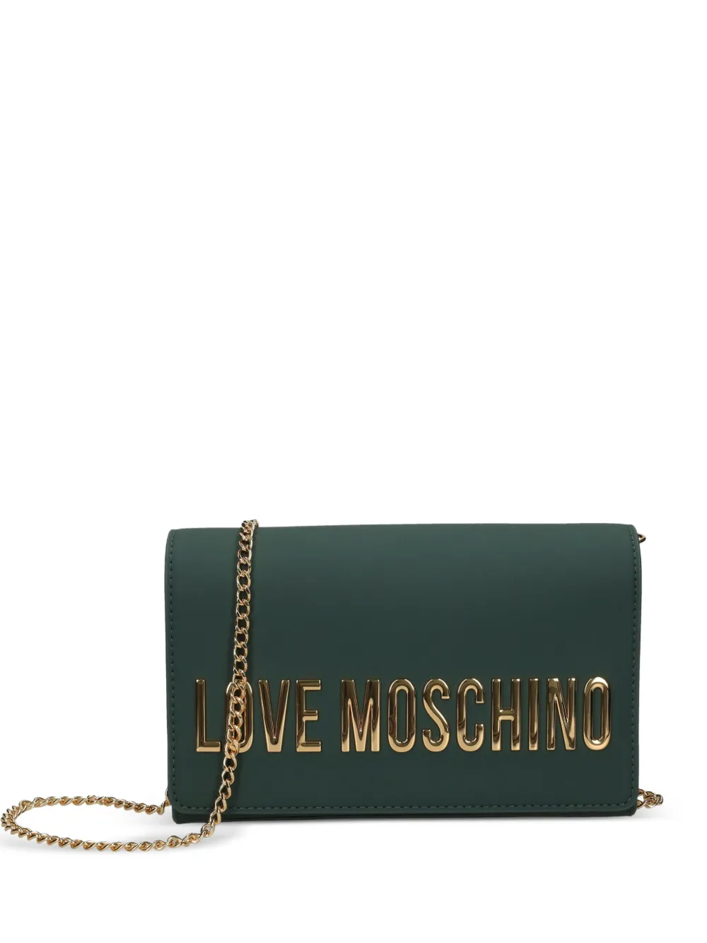 Love Moschino Umhängetasche mit Logo - Grün