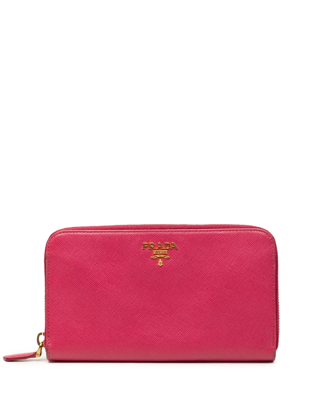 Prada Pre-Owned 2015-2026 längliches Saffiano Portemonnaie mit Reißverschluss - Rosa