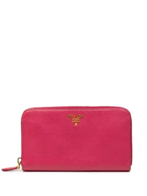 Prada Pre-Owned 2013-2026 Vitello Move 二つ折り財布 | ピンク