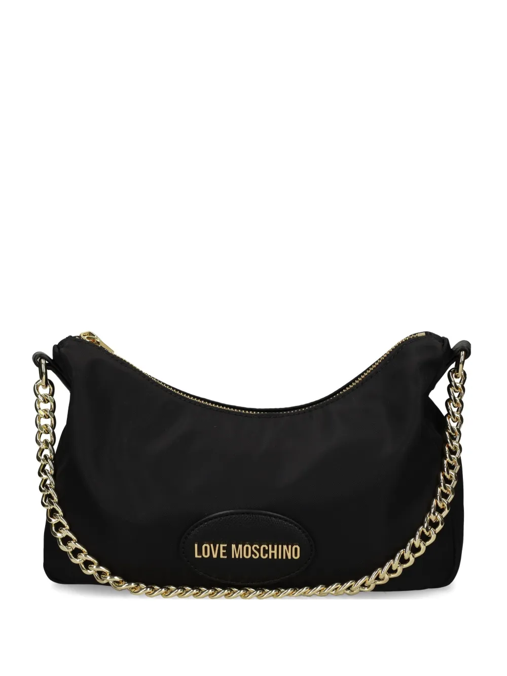 Love Moschino Borsa a spalla con applicazione logo - Nero