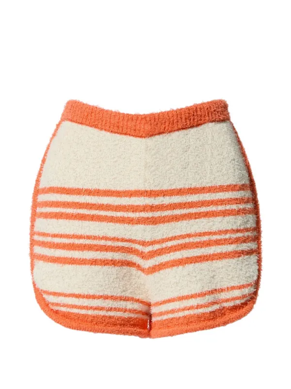 Perfect Moment Schild Cotton Knit Shorts in Orange