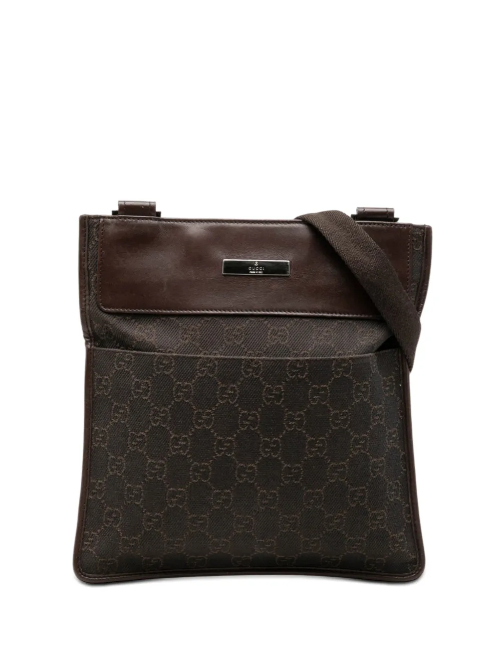 Gucci Pre-Owned 2000-2015 GG Denim crossbody bag - Marrone