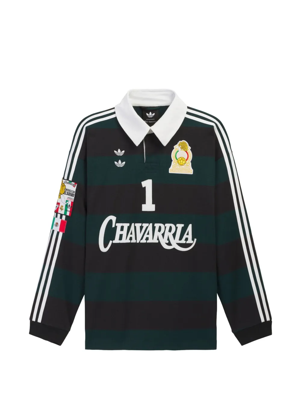 Willy Chavarria x Adidas portero rugby polo shirt - Schwarz