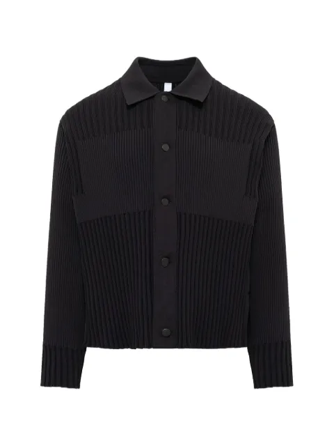 CFCL fluted shirt-collar cardigan 