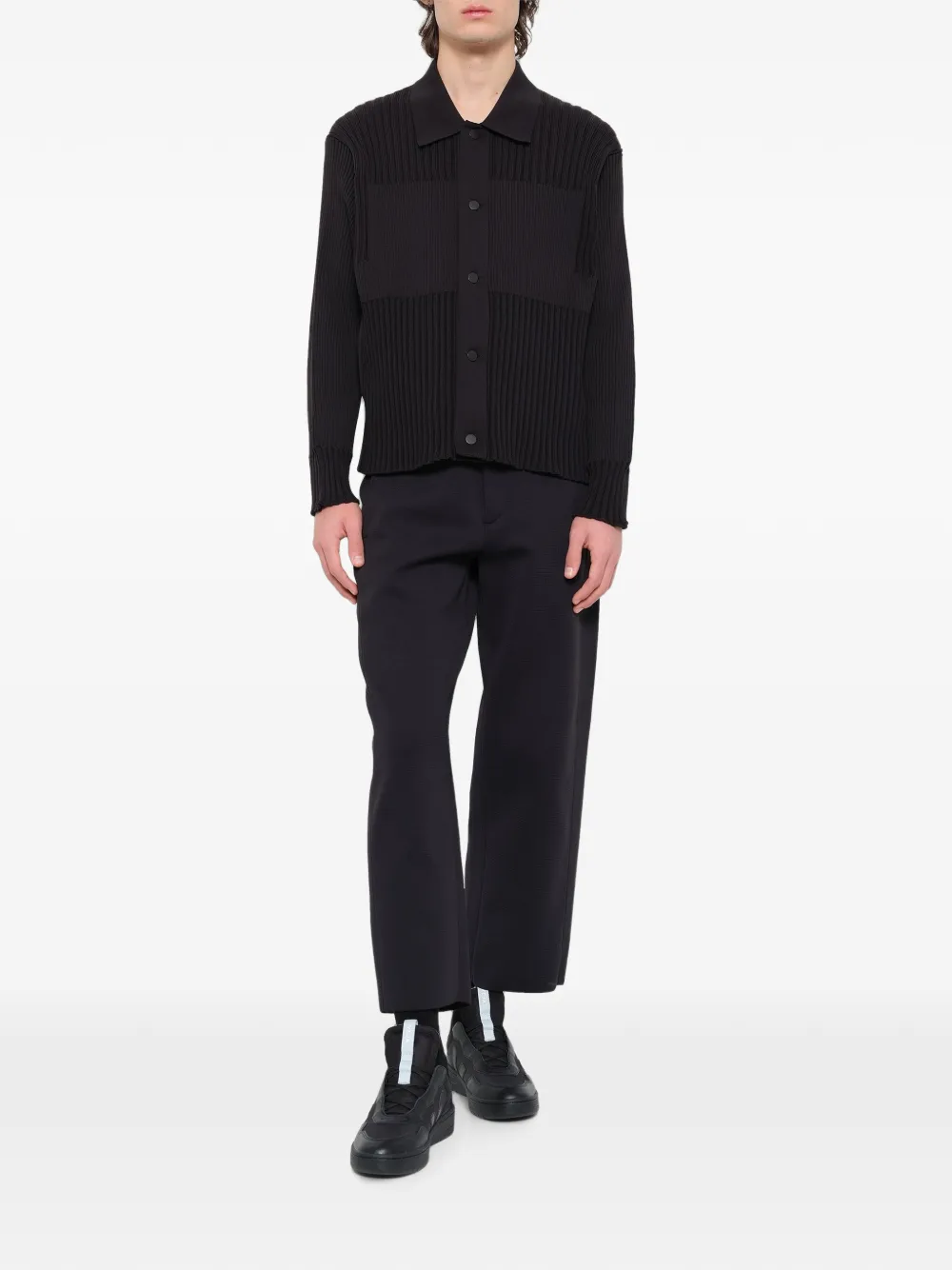 CFCL カーディガン ブラック CFCL シャツカラーカーディガン | ブラック | FARFETCH JP