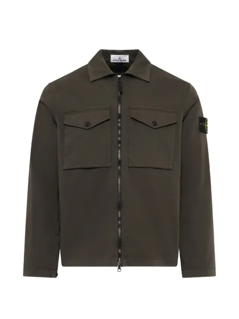 Stone Island stretch organic cotton satin shirt