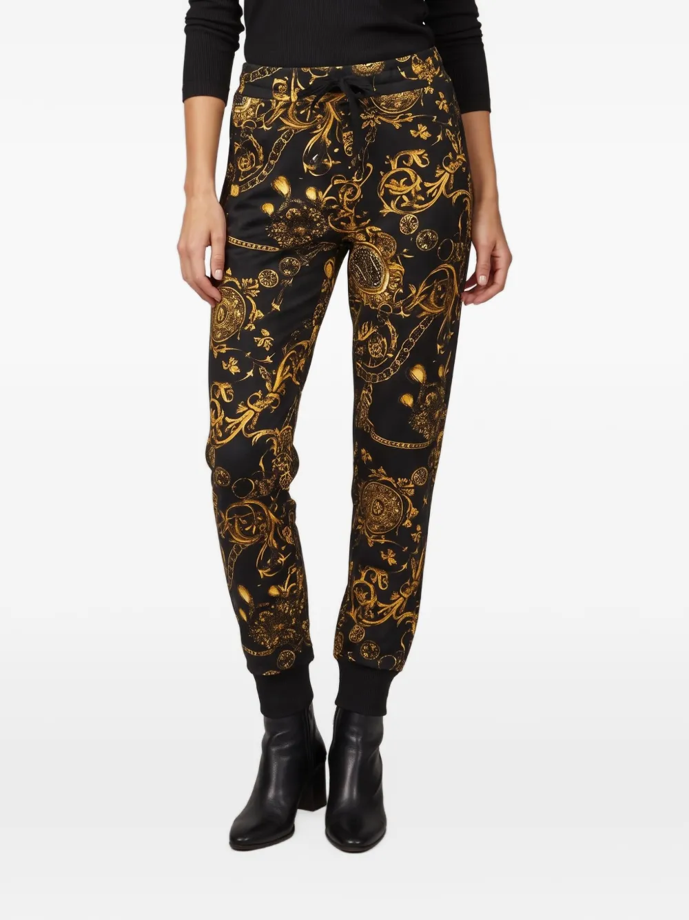 Versace Jeans Couture Baroque-print trousers - Nero