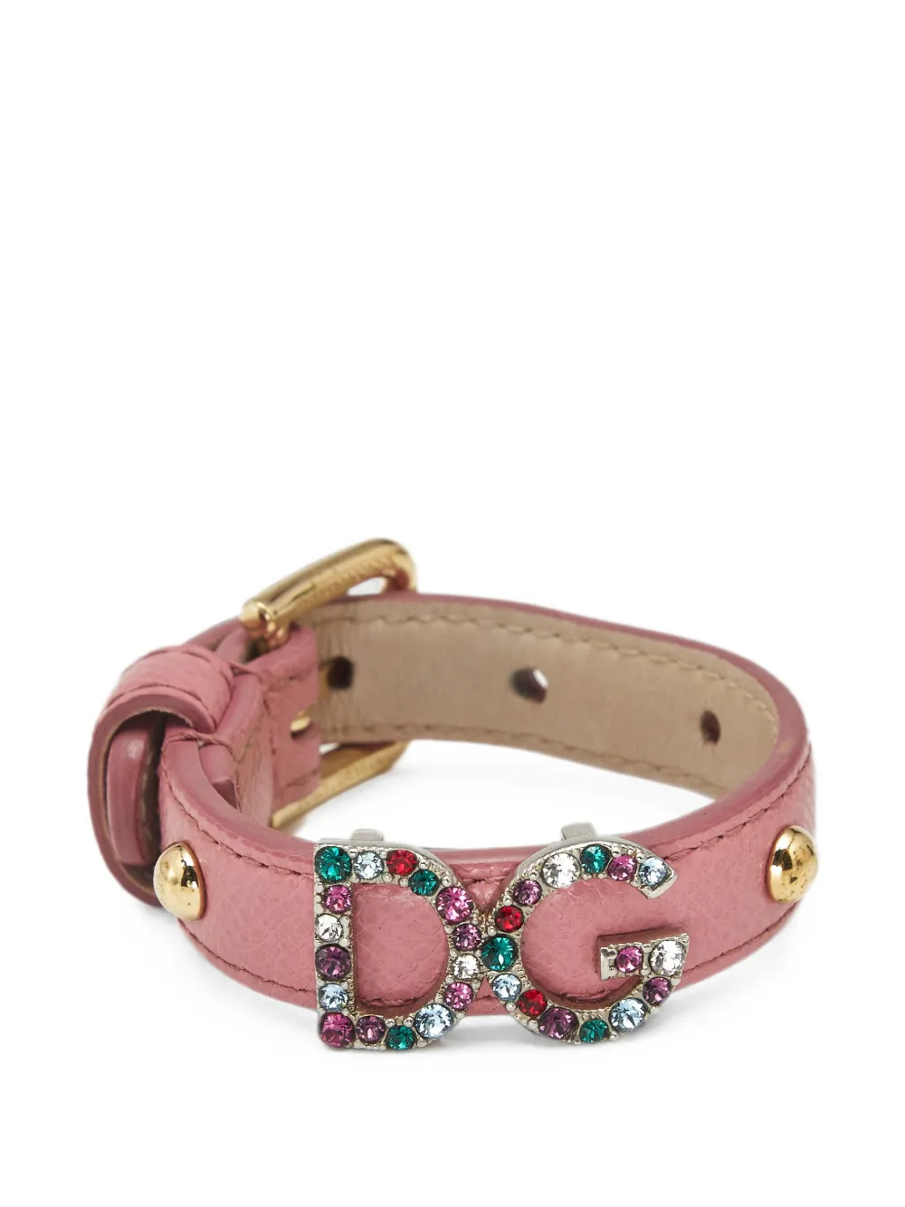 Dolce & Gabbana Pre-Owned Bracciale DG con cristalli - Rosa