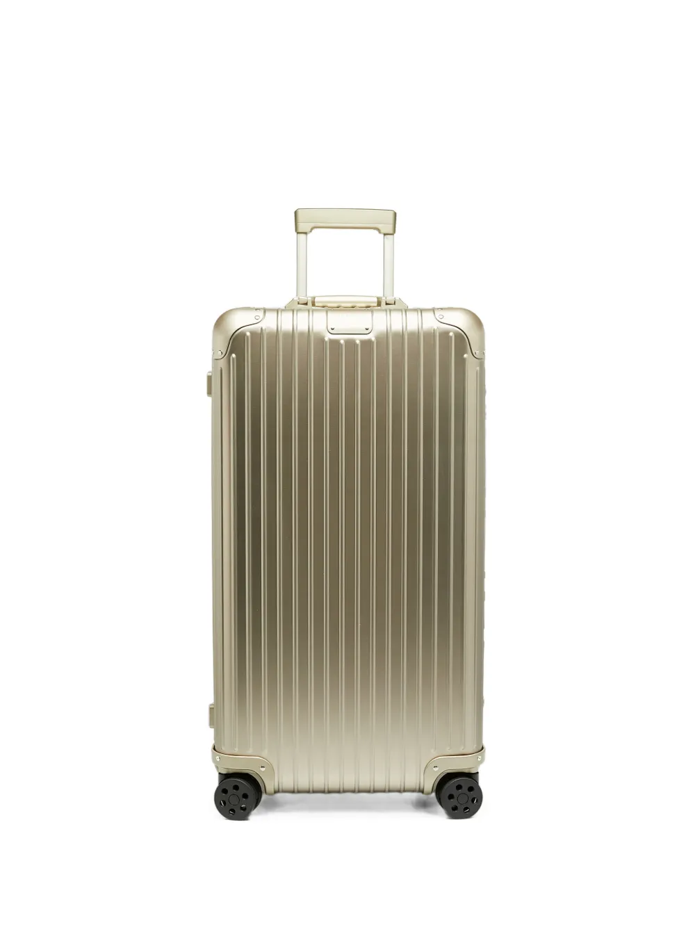 Pre-owned Rimowa Original Trunk Suitcase In Gold